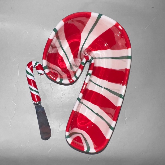 Pier 1 Candy Cane Dip Bowl set - Picture 2 of 15